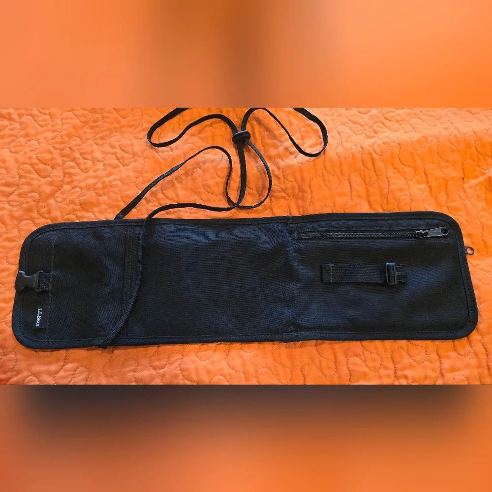 LL BEAN Passport/Folding Wallets -Black, Qty 2